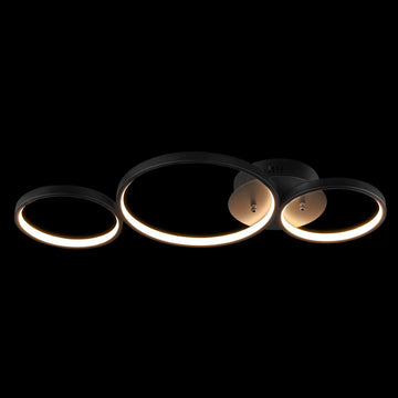 Nube 26.88" Contemporary Modern Metal Integrated LED Flush Mount - JONATHAN Y